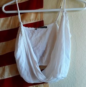 Brandy Melville White Crop Tank